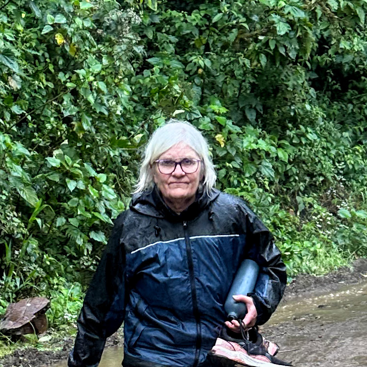 Royann Petrell - Conservation advocate and retired UBC professor in outdoor gear